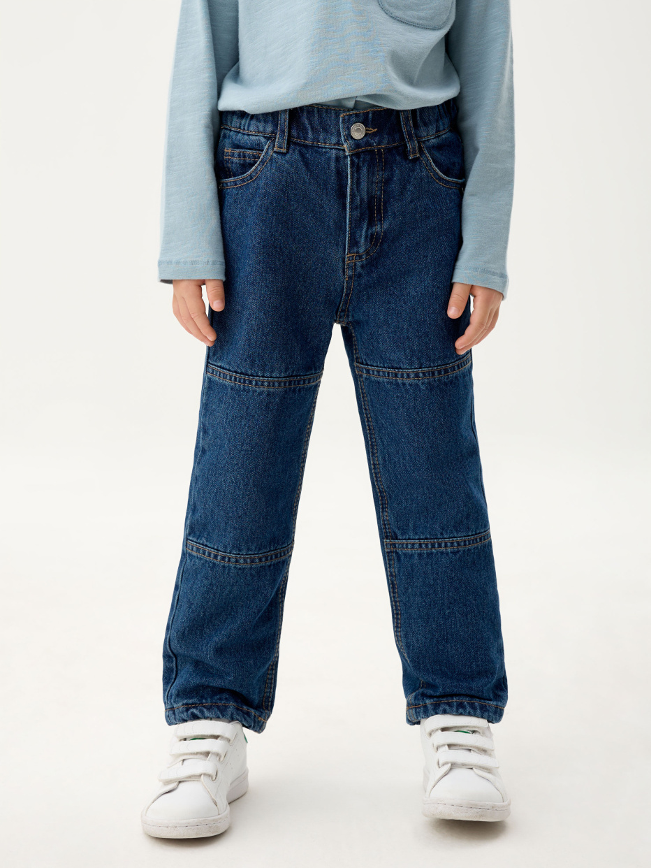 Утепленные джинсы Straight fit для мальчиков, фото - 2