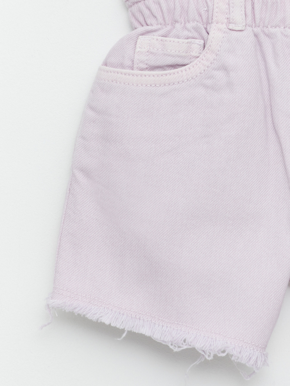 Джинсовые шорты с присборенной талией для девочек, фото - 2