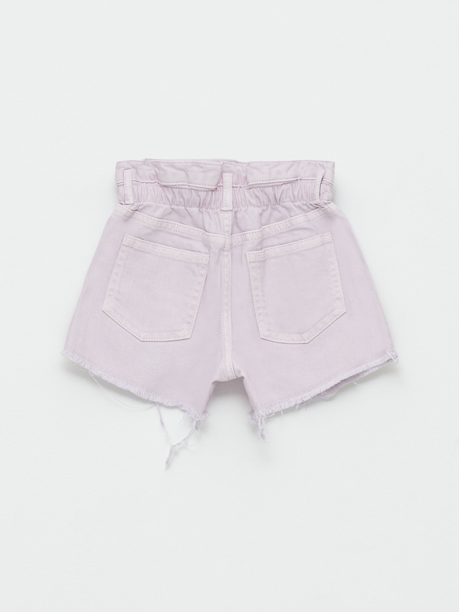 Джинсовые шорты с присборенной талией для девочек, фото - 3