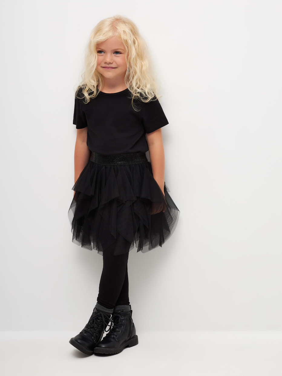 Черная юбка-пачка для девочек, фото - 1