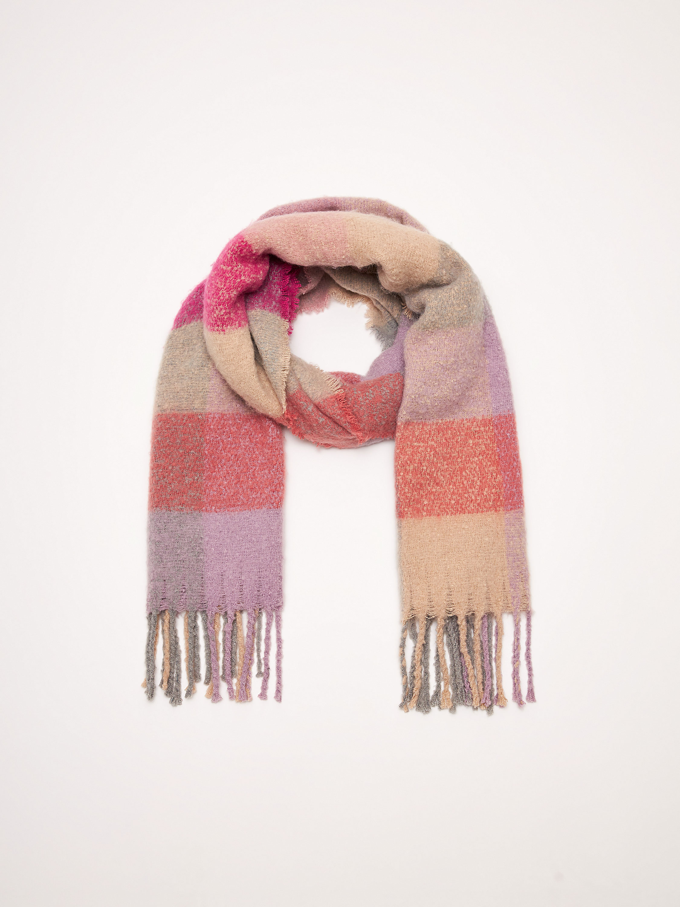 Объемный шарф в клетку цвет: мультиколор, артикул: 2810143405 – купить ...