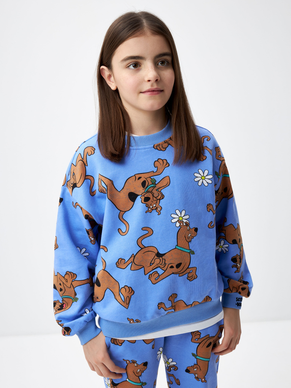 Свитшот с принтом Scooby-Doo для девочек, фото - 1
