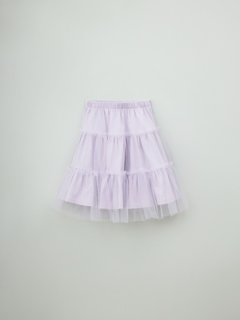 Ярусная юбка миди для девочек из коллаборации sela х Ботанический сад, фото - 4