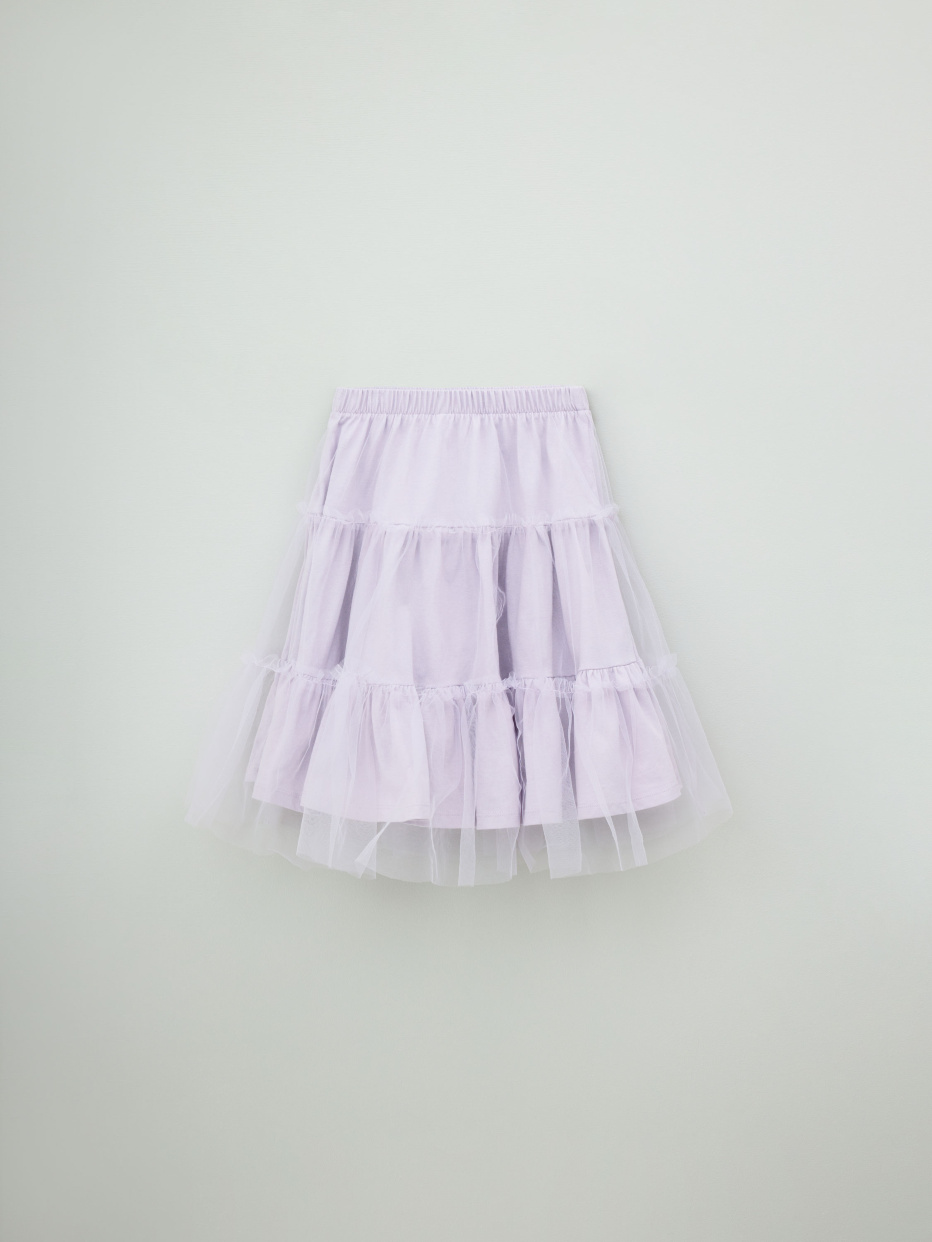 Ярусная юбка миди для девочек из коллаборации sela х Ботанический сад, фото - 5