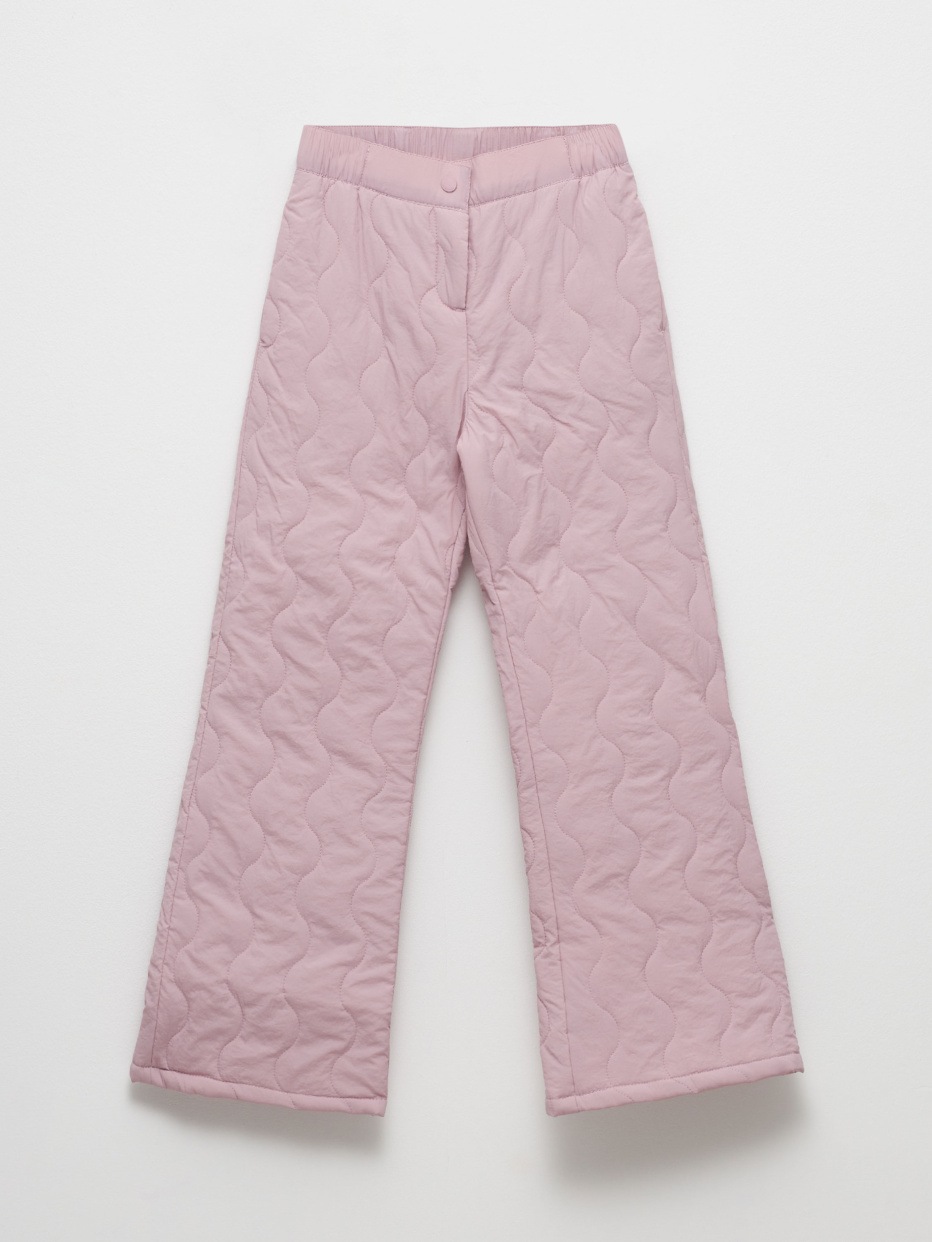 Утепленные стеганые брюки для девочек, фото - 1