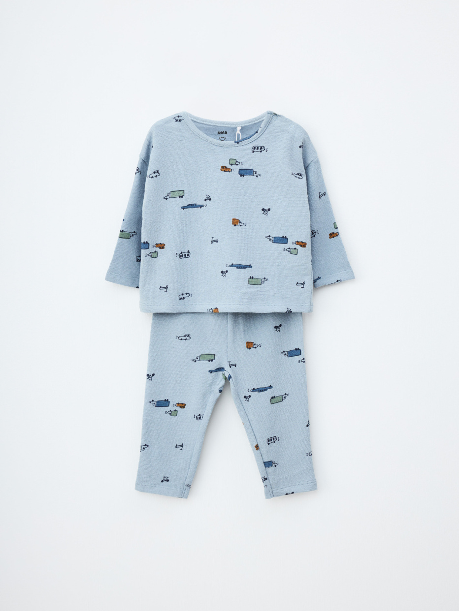 Пижама с принтом для малышей, фото - 1