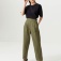 Укороченные брюки с пряжками, цвет хаки/оливковый