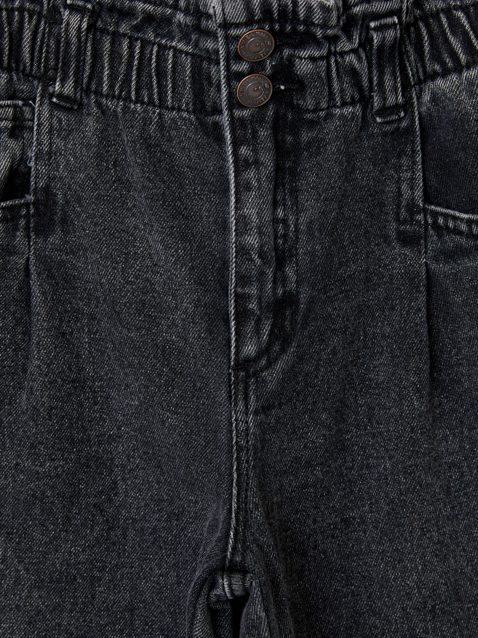 Широкие джинсы с присборенной талией для девочек, фото - 3