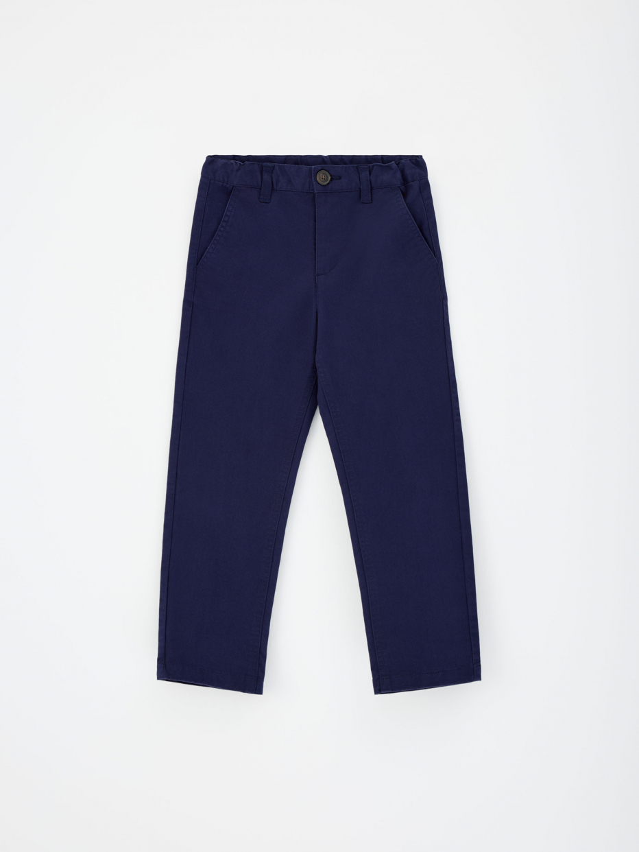 Темно-синие хлопковые брюки для мальчиков, фото - 3