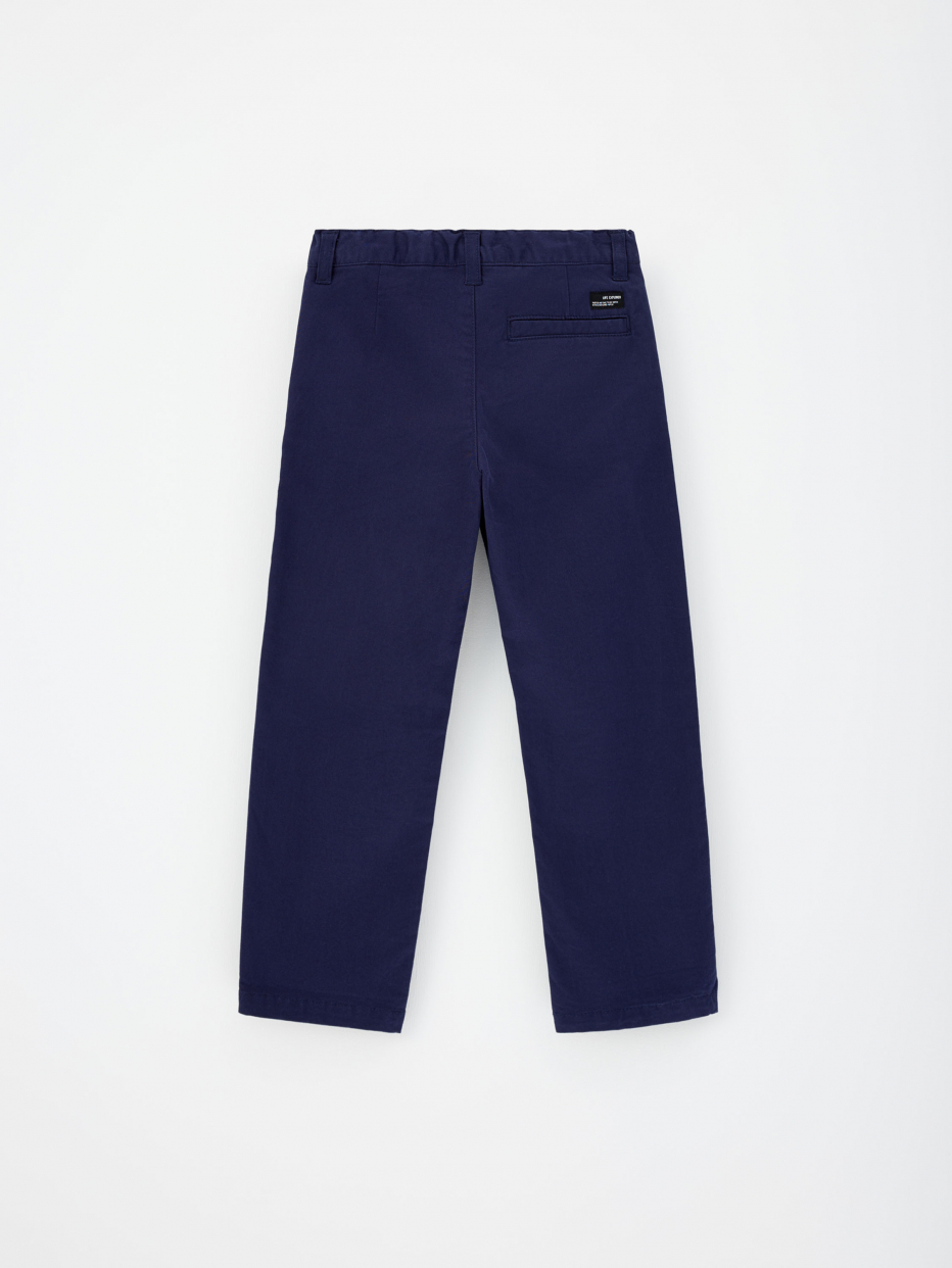 Темно-синие хлопковые брюки для мальчиков, фото - 5