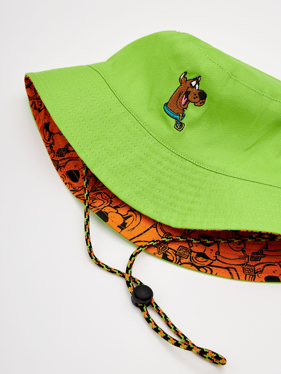 Двусторонняя  панама с вышивкой Scooby-Doo для мальчиков, фото - 2
