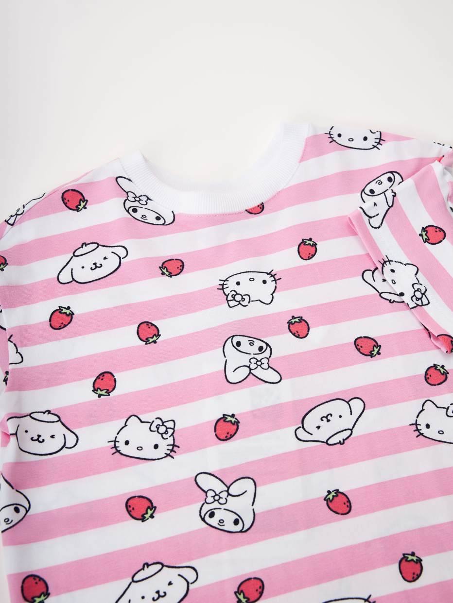 Ночная сорочка с принтом Hello Kitty для девочек, фото - 2