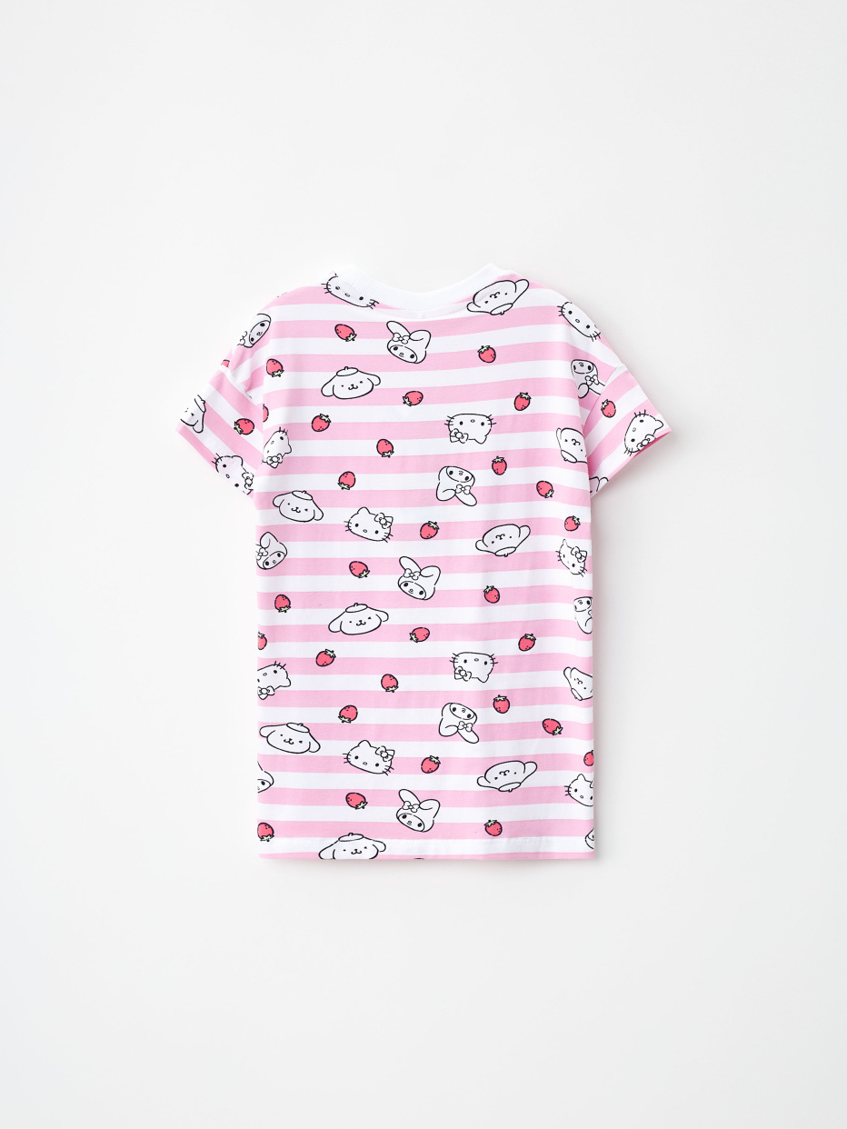 Ночная сорочка с принтом Hello Kitty для девочек, фото - 3