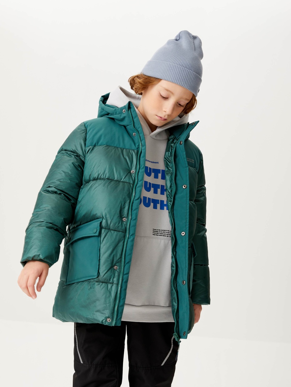 Комбинированная куртка для мальчика, фото - 1