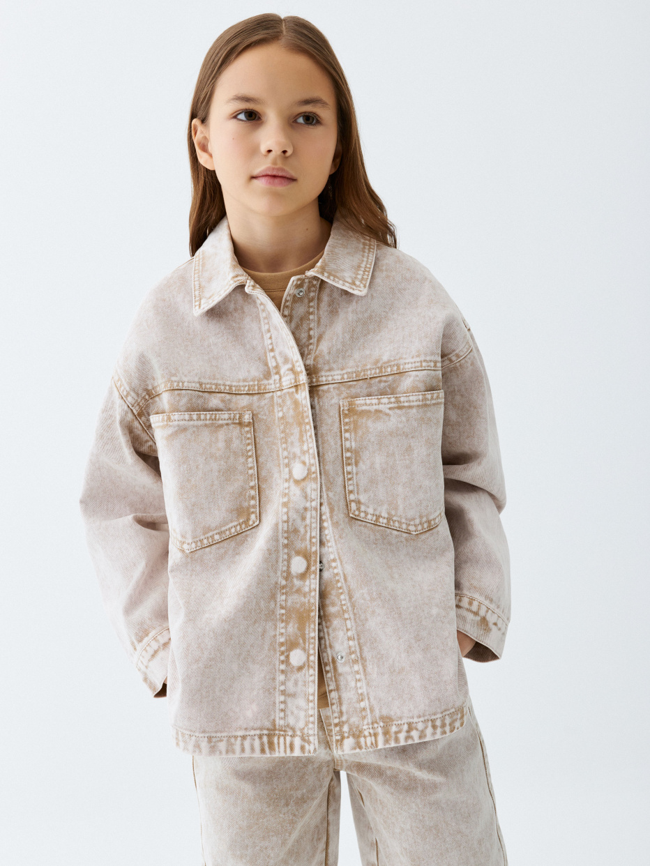 Джинсовая куртка-рубашка для девочек, фото - 1