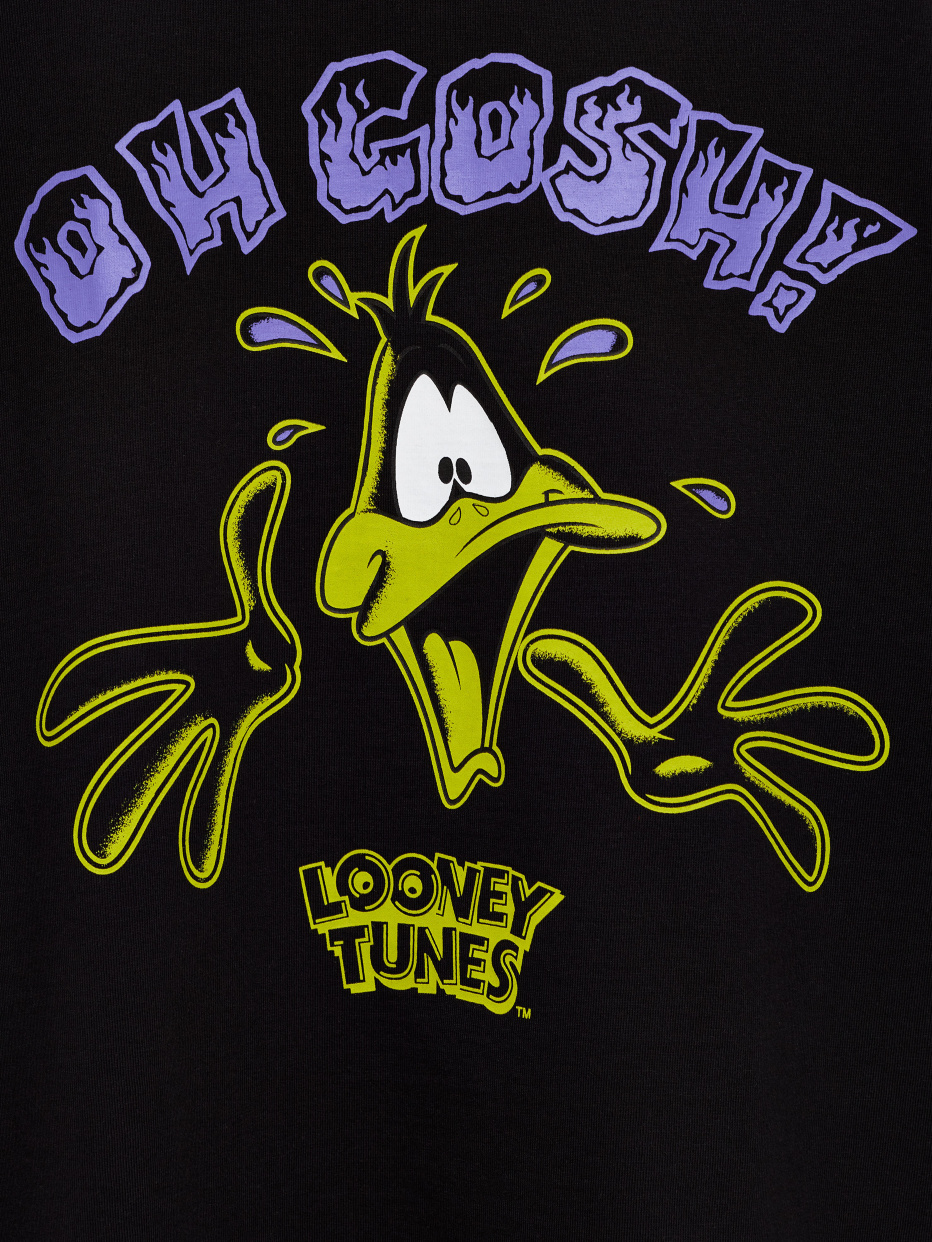 Укороченная футболка с принтом Looney Tunes для девочек, фото - 3