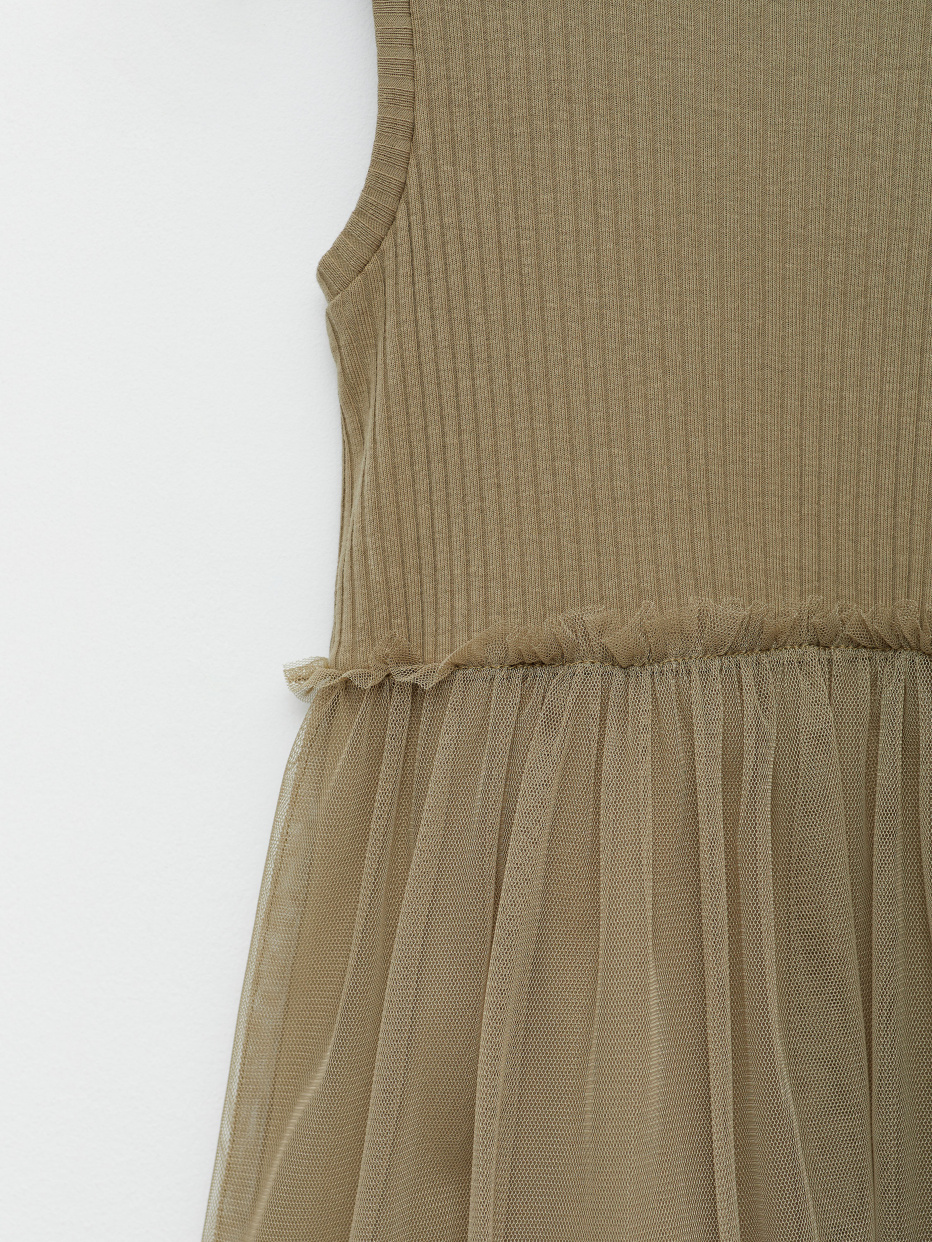 Платье с юбкой из сетки для девочек, фото - 3