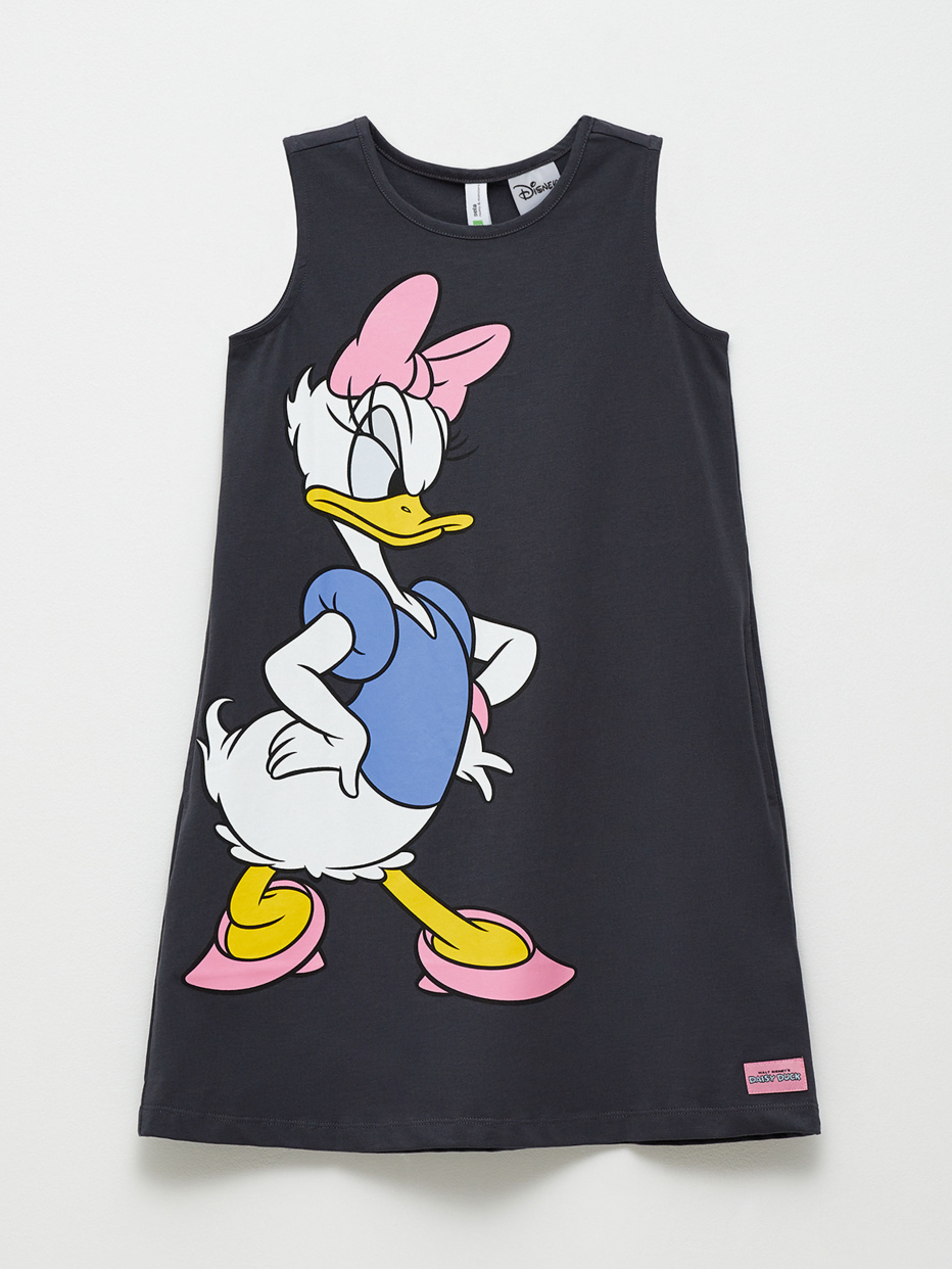 Трикотажное платье с принтом Disney Daisy Duck для девочек, фото - 1