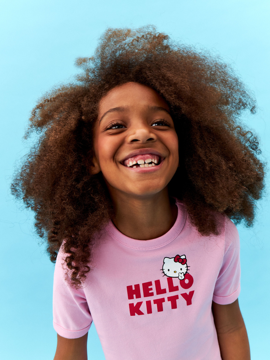 Укороченная футболка с принтом Hello Kitty and Friends для девочек, фото - 6