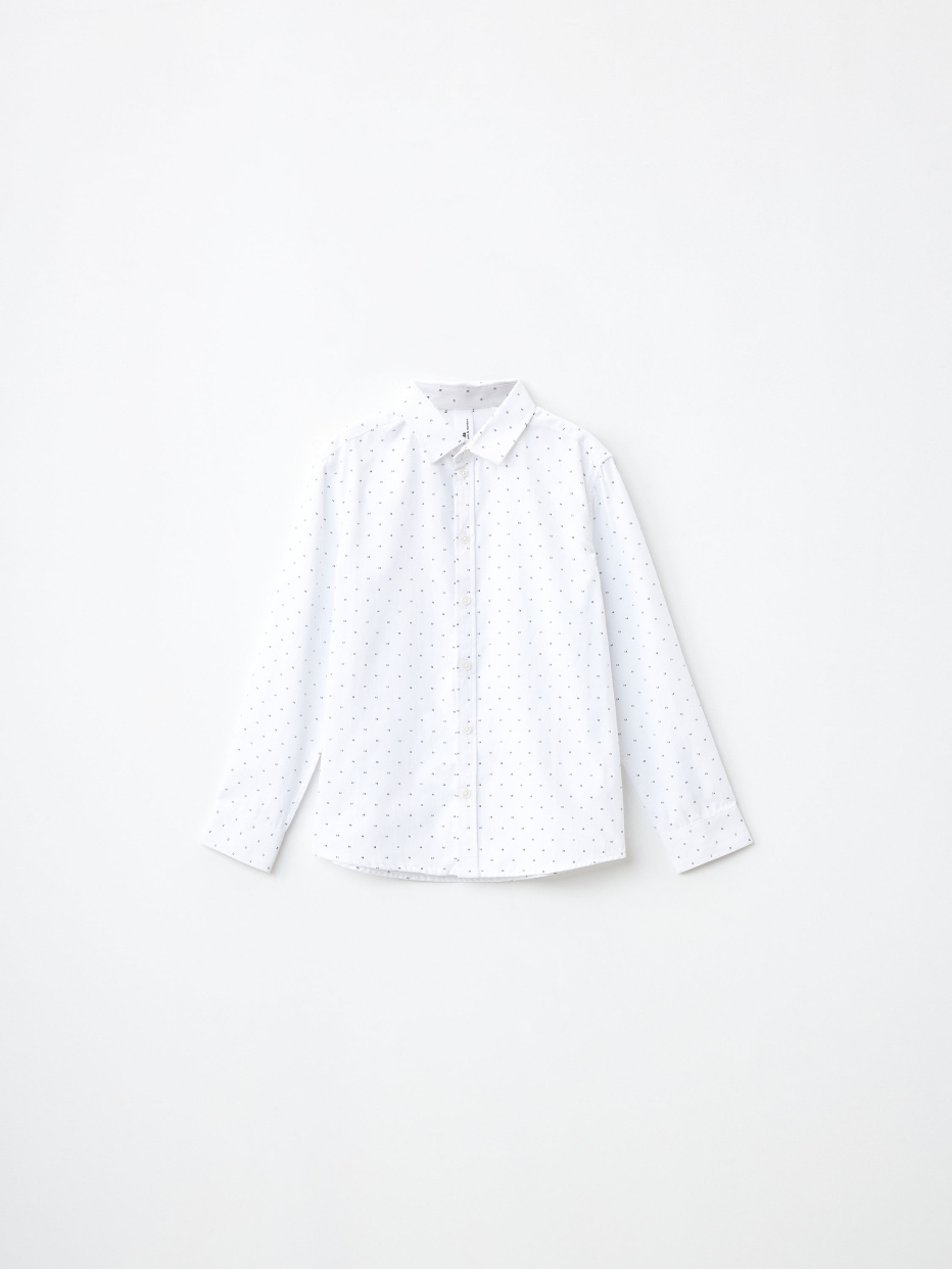 Белая рубашка с принтом для мальчиков, фото - 3