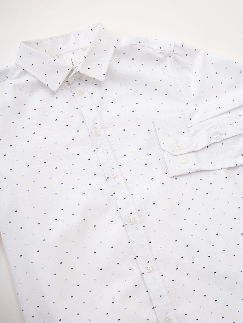 Белая рубашка с принтом для мальчиков, фото - 4