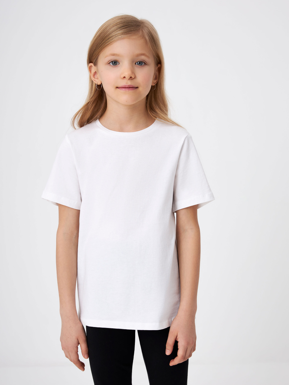 Набор из 2 белых футболок для девочек, фото - 6