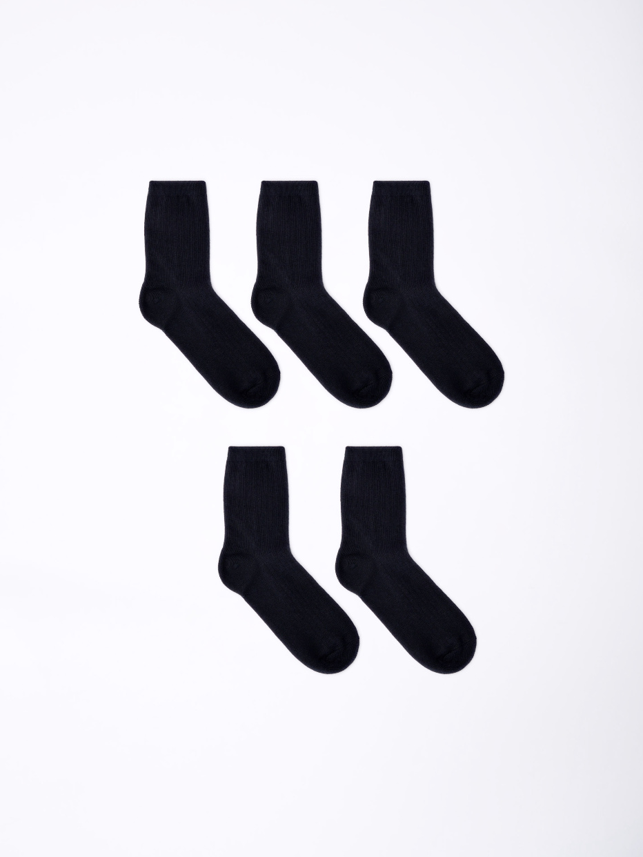 Набор из 5 пар черных носков для мальчиков, фото - 1