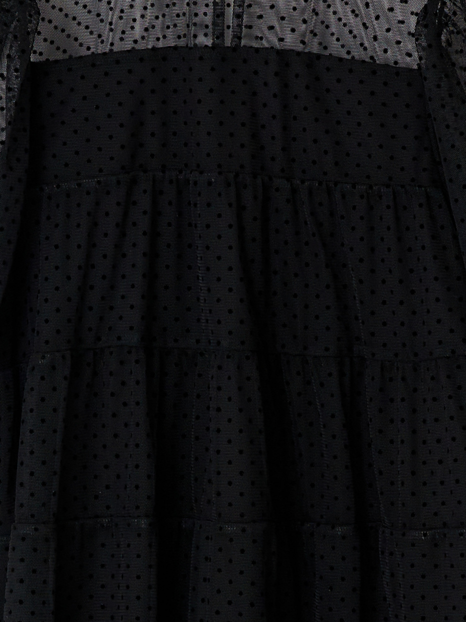 Ярусное платье в горошек для девочек, фото - 3