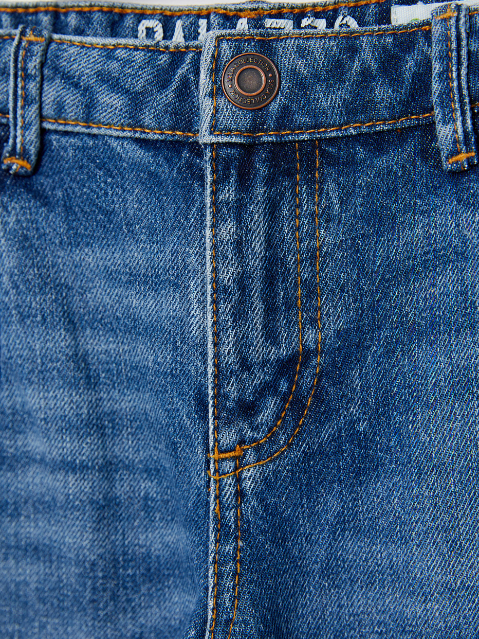 Широкие джинсы с защипами для девочек, фото - 3