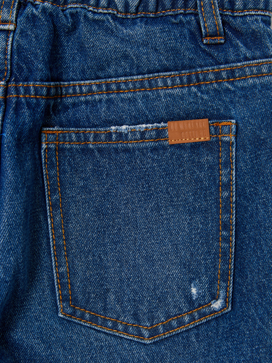 Широкие джинсы с защипами для девочек, фото - 4