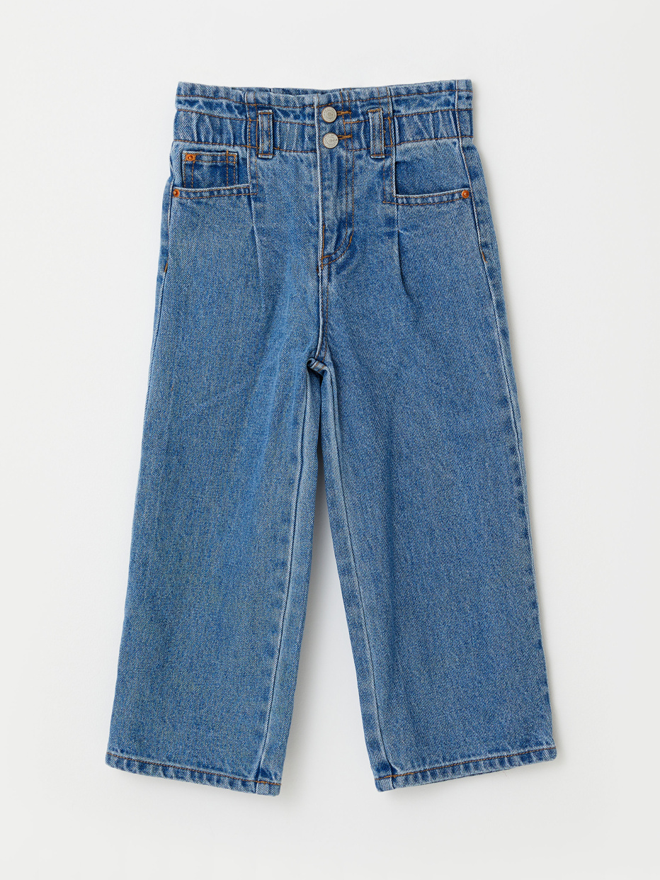 Широкие джинсы с присборенной талией для девочек, фото - 2