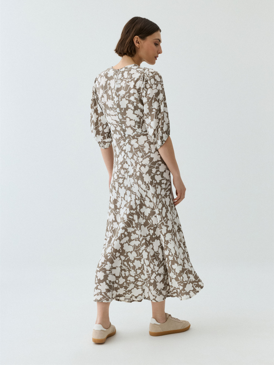 Платье миди с цветочным принтом, фото - 3