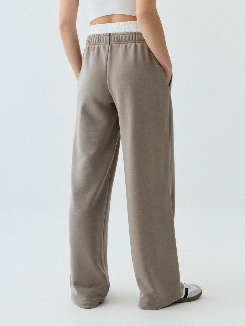 Широкие брюки со съемным поплиновым поясом, фото - 4