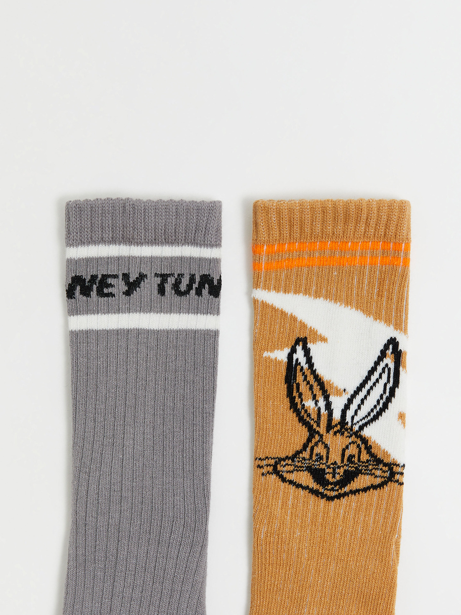 Набор из 2 пар носков с принтом Looney Tunes для мальчиков, фото - 2