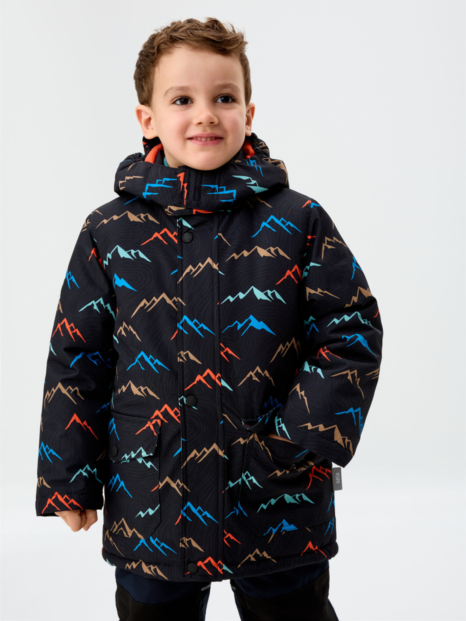 Куртка из технологичной мембраны с лямками для мальчика, фото - 1