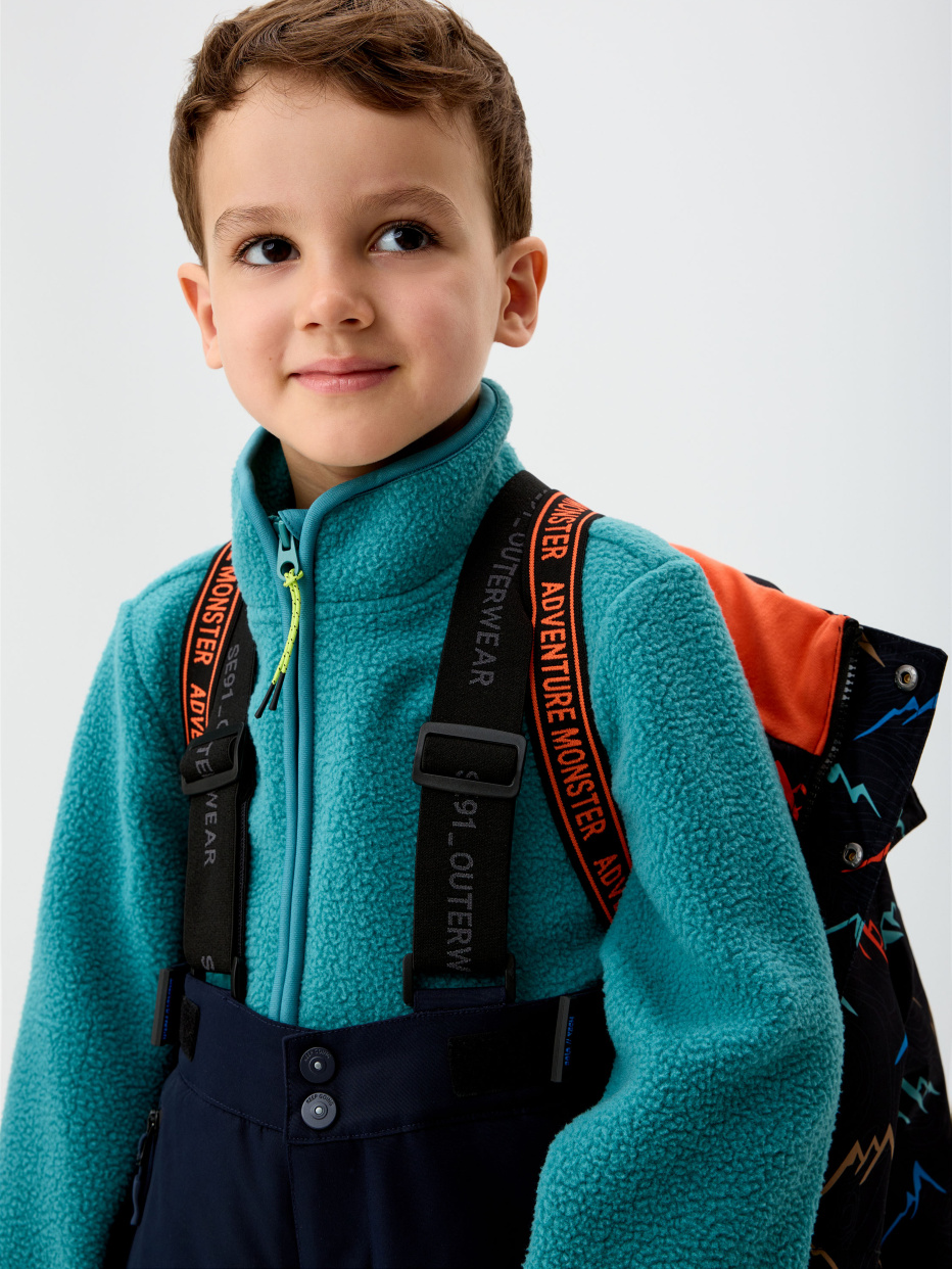 Куртка из технологичной мембраны с лямками для мальчика, фото - 4