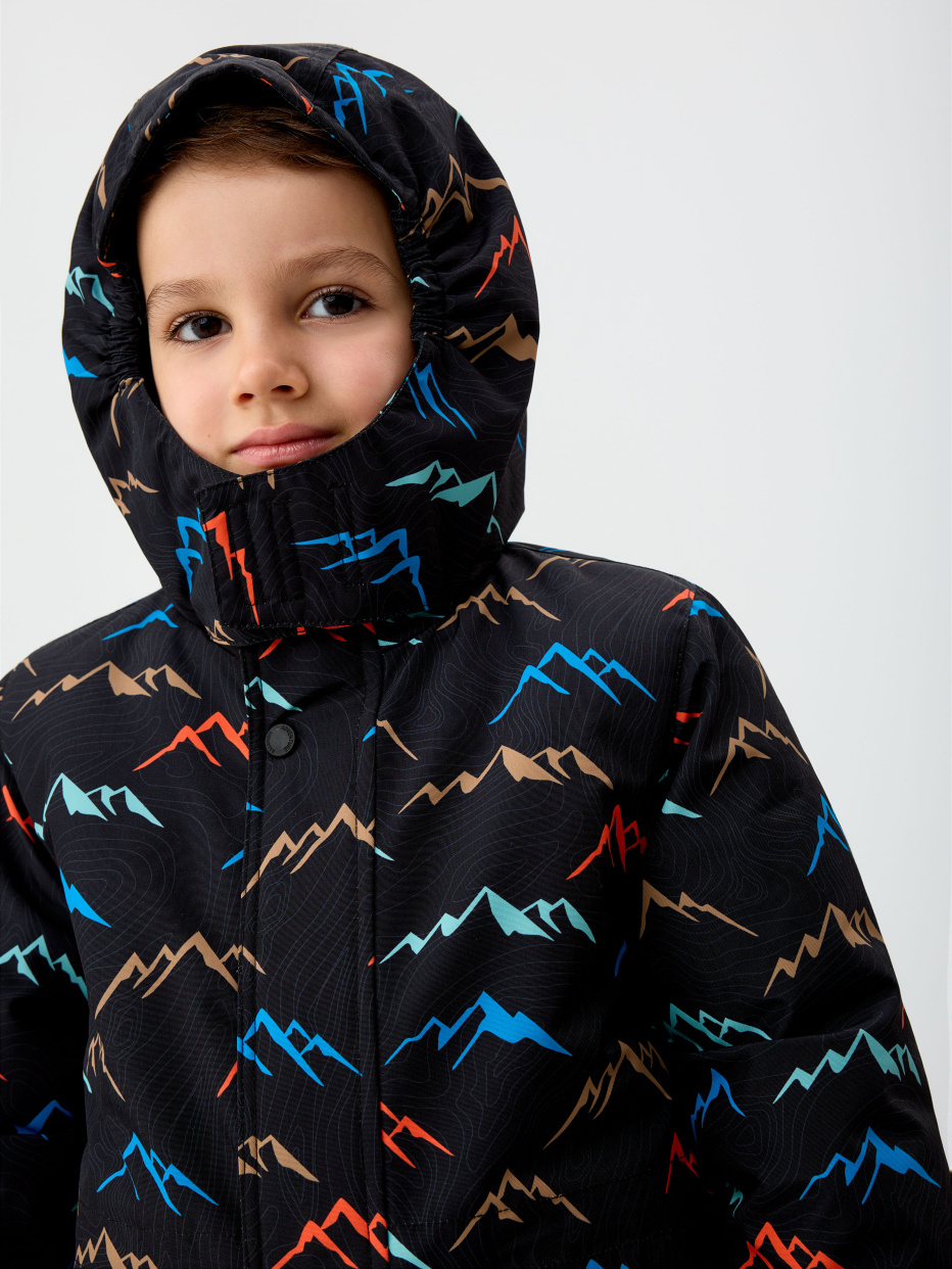 Куртка из технологичной мембраны с лямками для мальчика, фото - 5