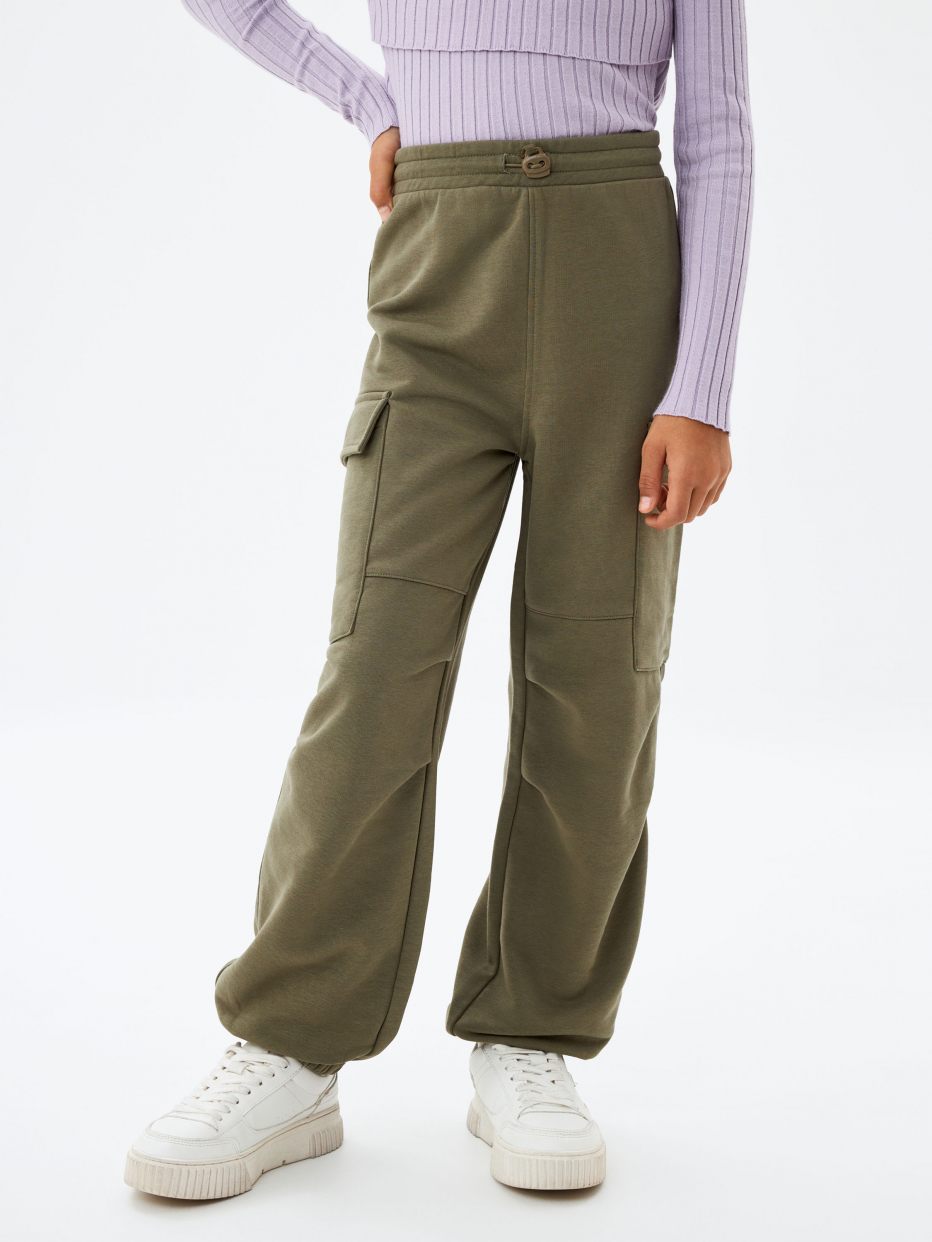 Трикотажные брюки карго для девочек, фото - 3