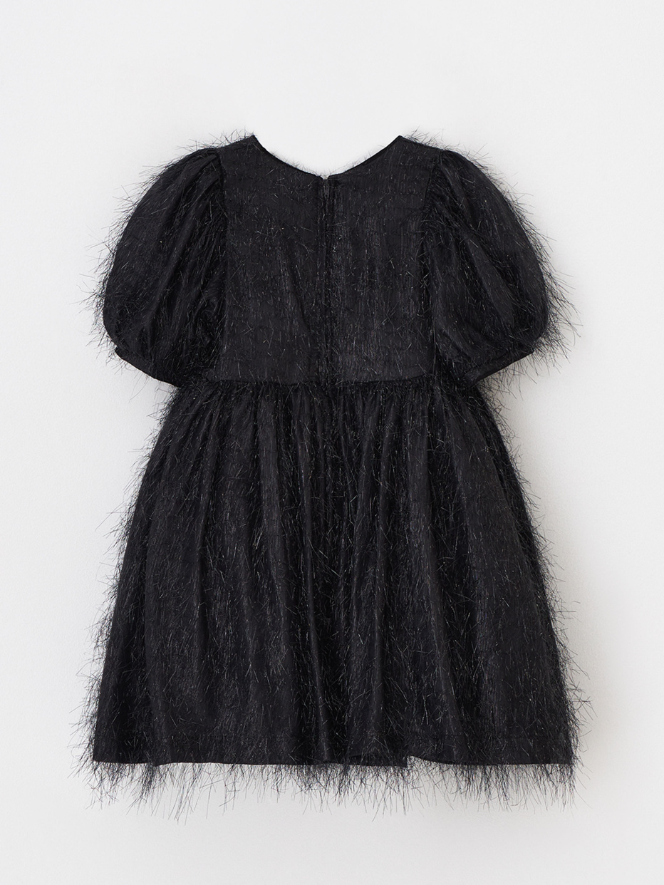 Нарядное черное платье из органзы для девочек, фото - 4