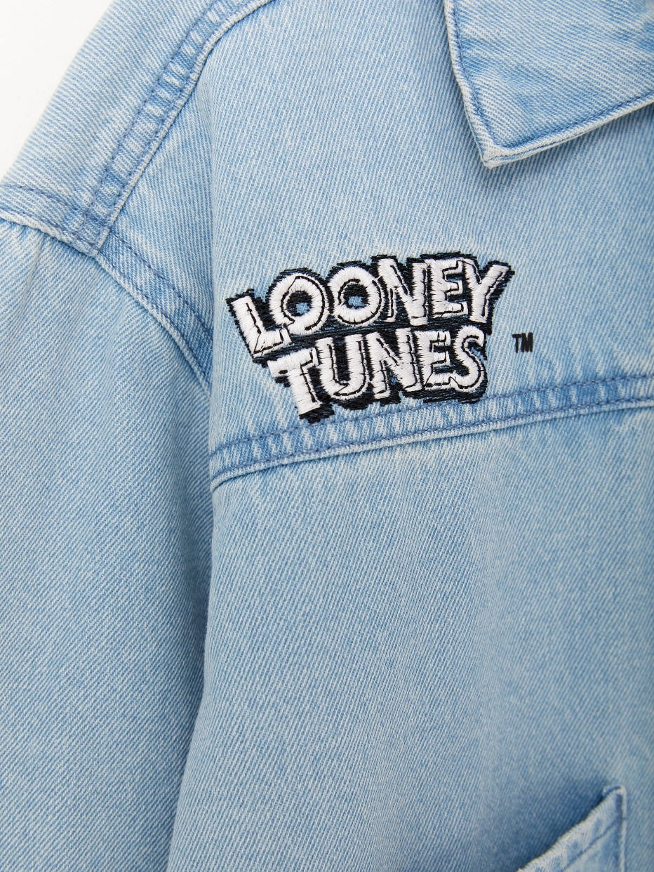 Джинсовая куртка с принтом Looney Tunes для девочек, фото - 3