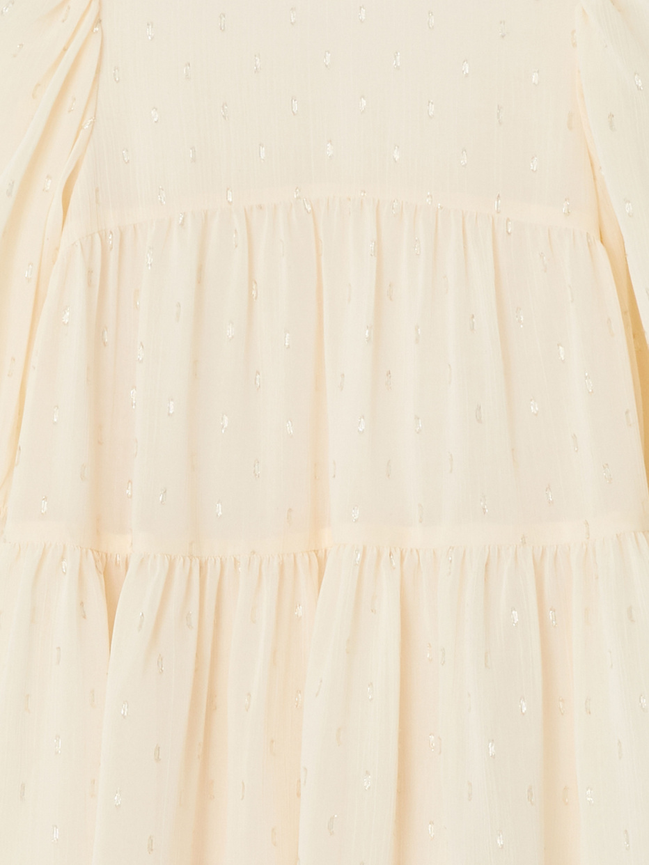 Ярусное платье с вышивкой плюмети для девочек, фото - 3