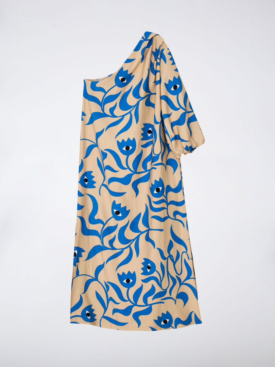 Платье на одно плечо с принтом sela x Nina Pu, фото - 7