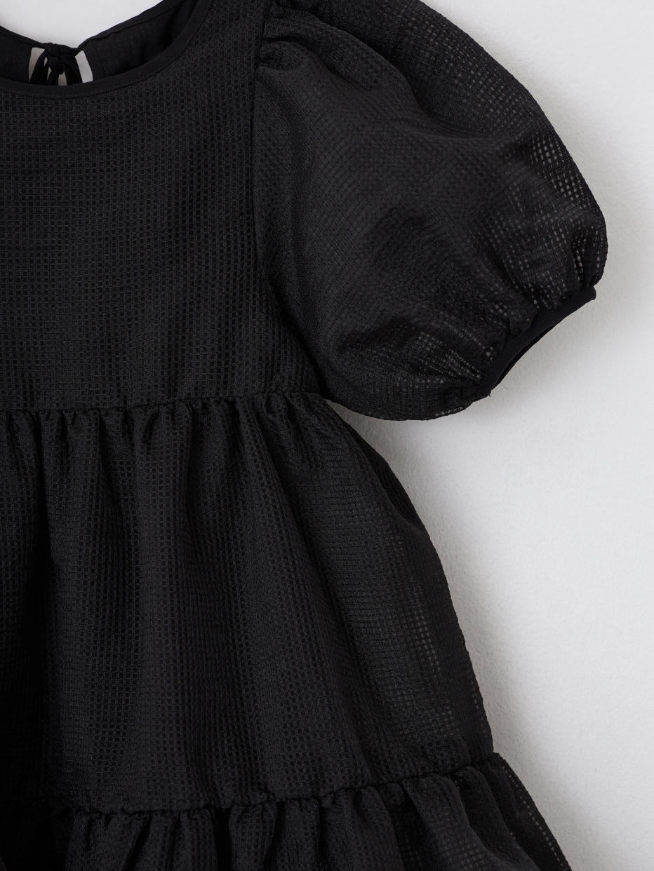 Ярусное платье из органзы для девочек, фото - 3