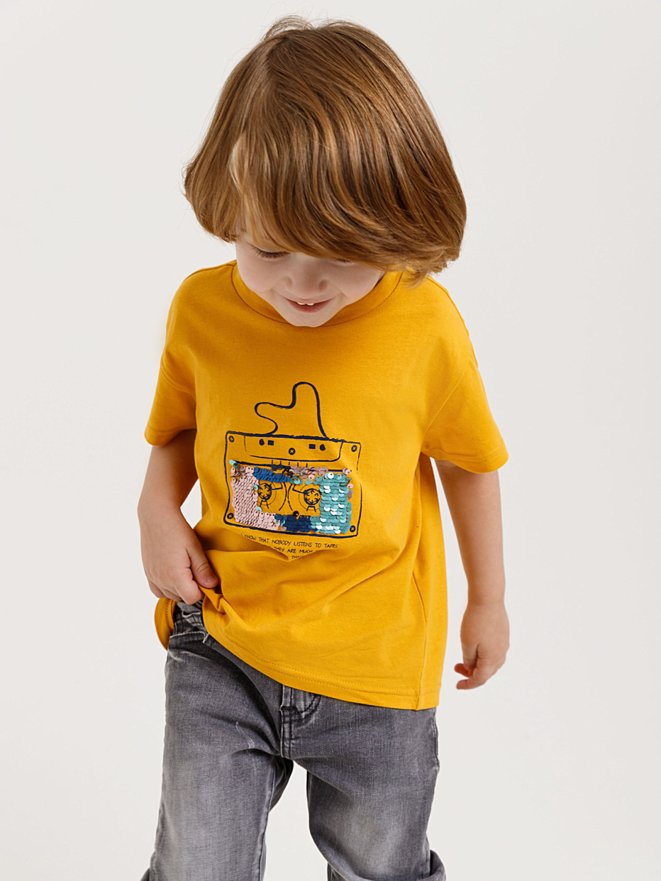 футболка с принтом и пайетками для мальчиков, фото - 4