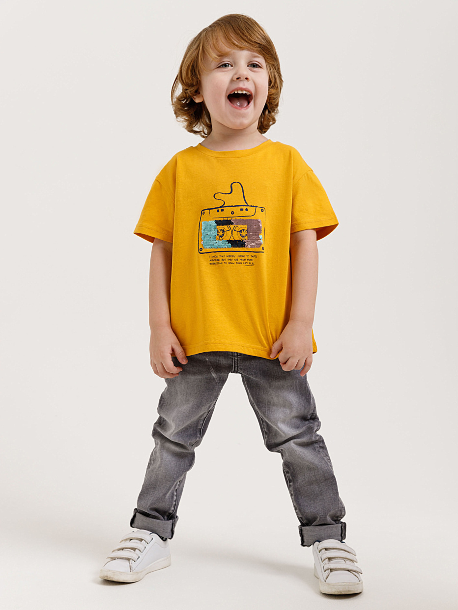 футболка с принтом и пайетками для мальчиков, фото - 7