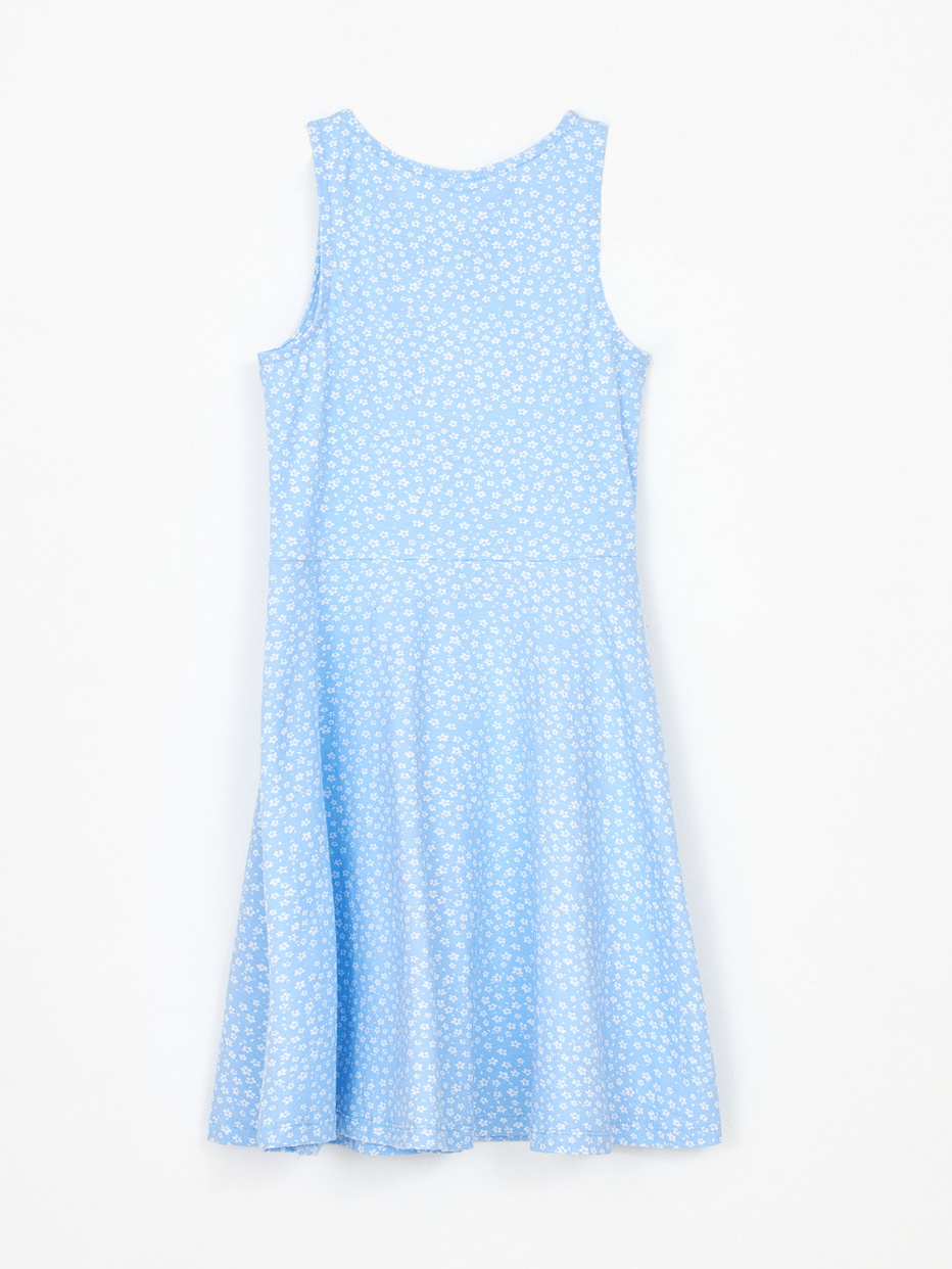 Трикотажное платье с принтом для девочек, фото - 2