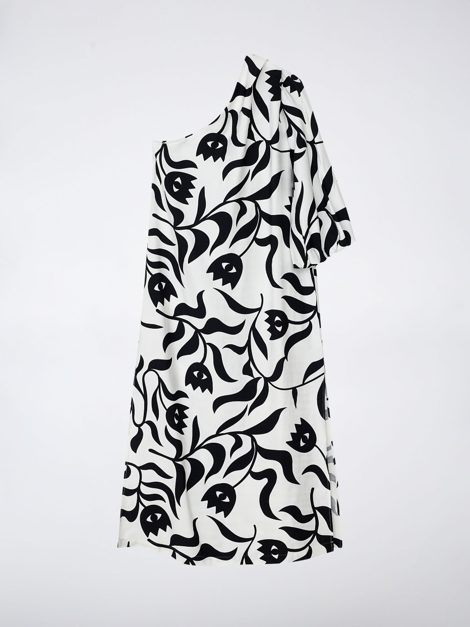 Платье на одно плечо с принтом sela x Nina Pu, фото - 9