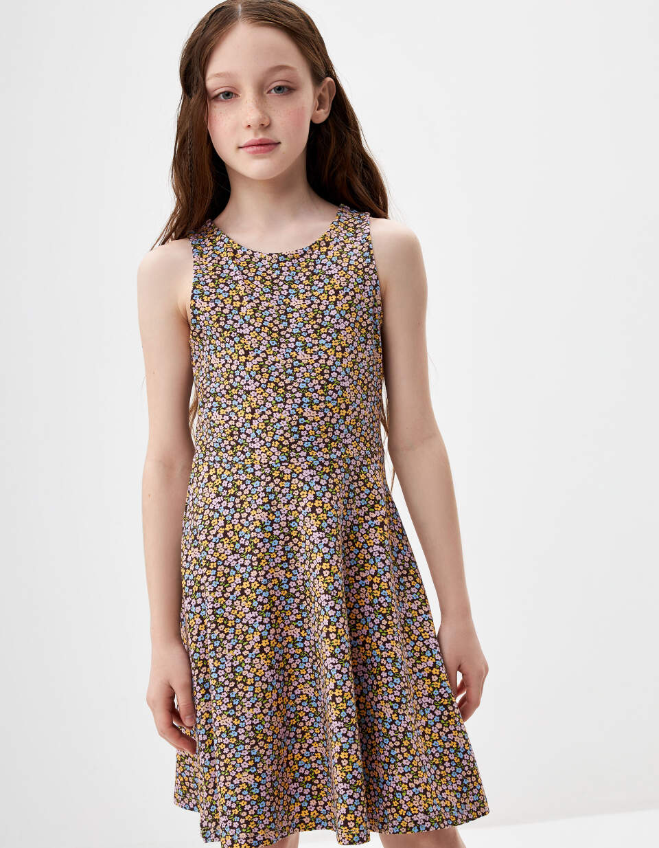 Трикотажное платье с принтом для девочек
