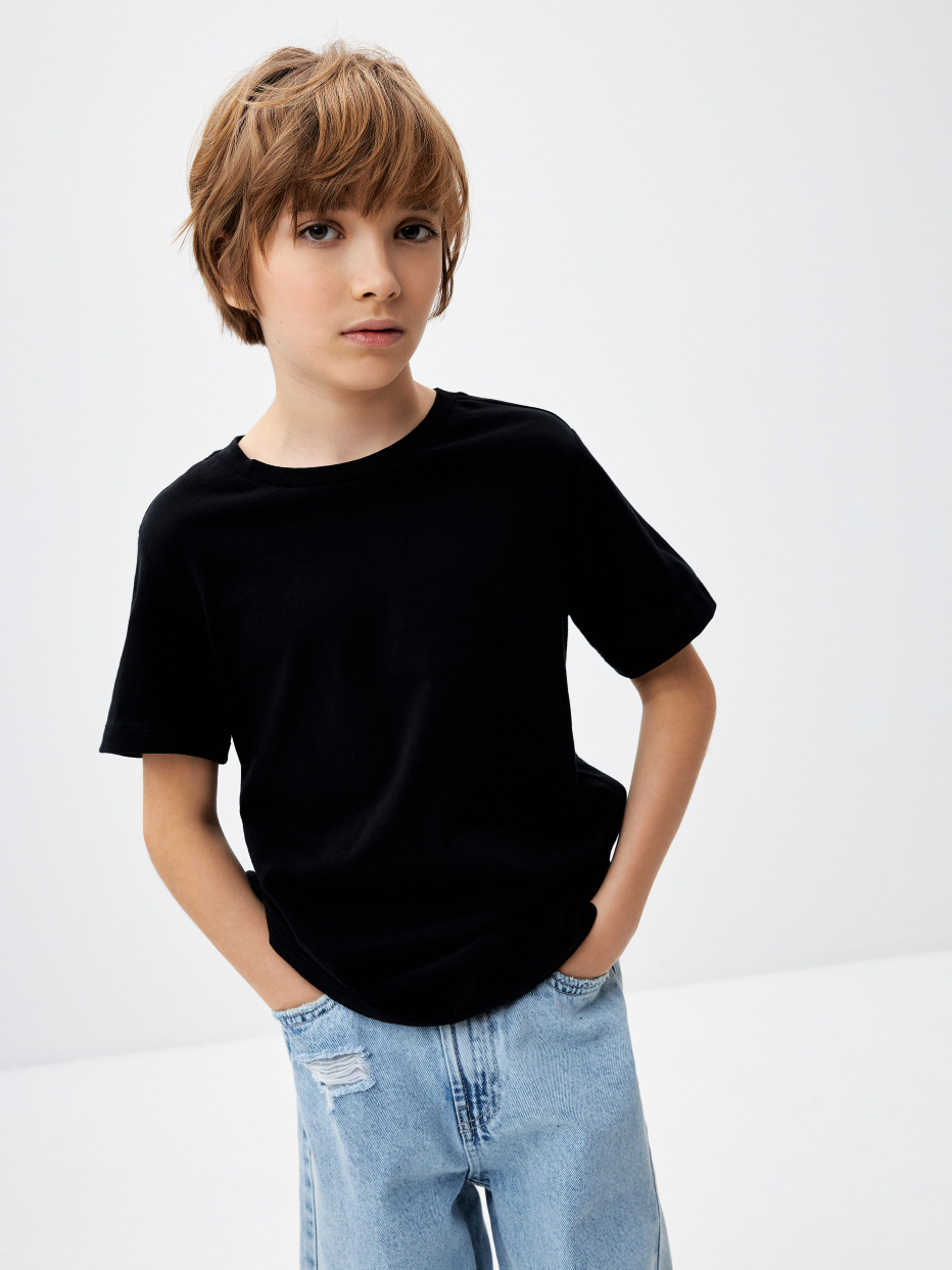 Набор детских базовых черных футболок, фото - 6