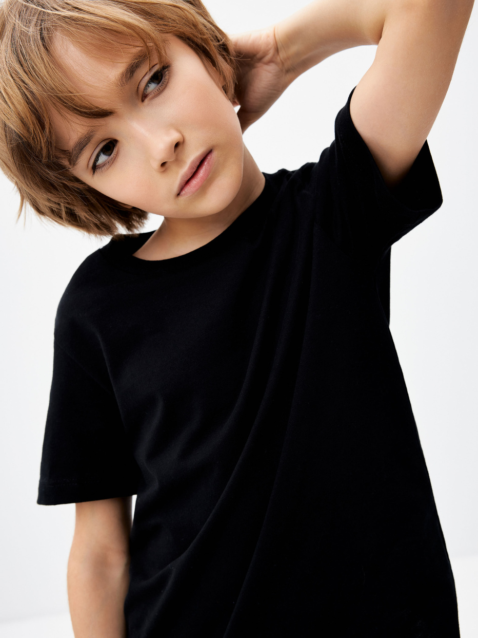 Набор детских базовых черных футболок, фото - 7